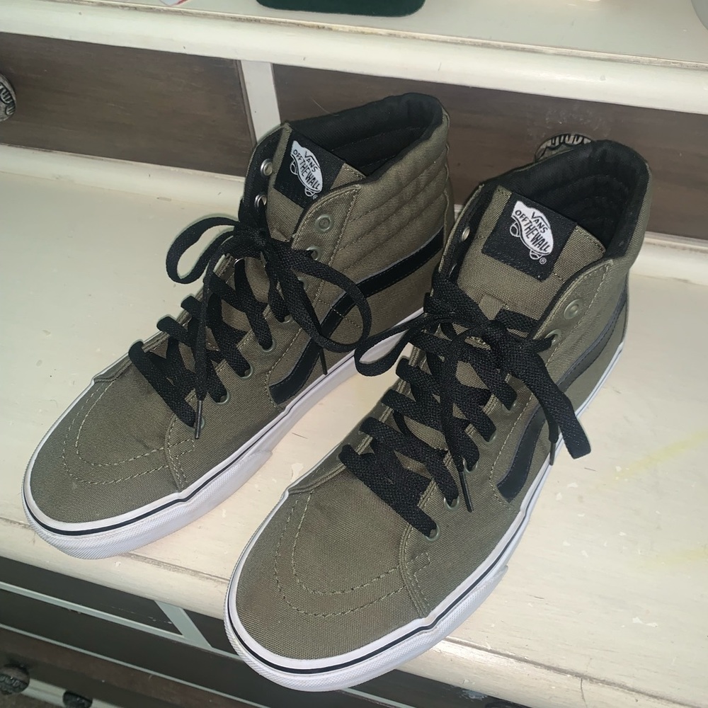 Olive green High top Vans